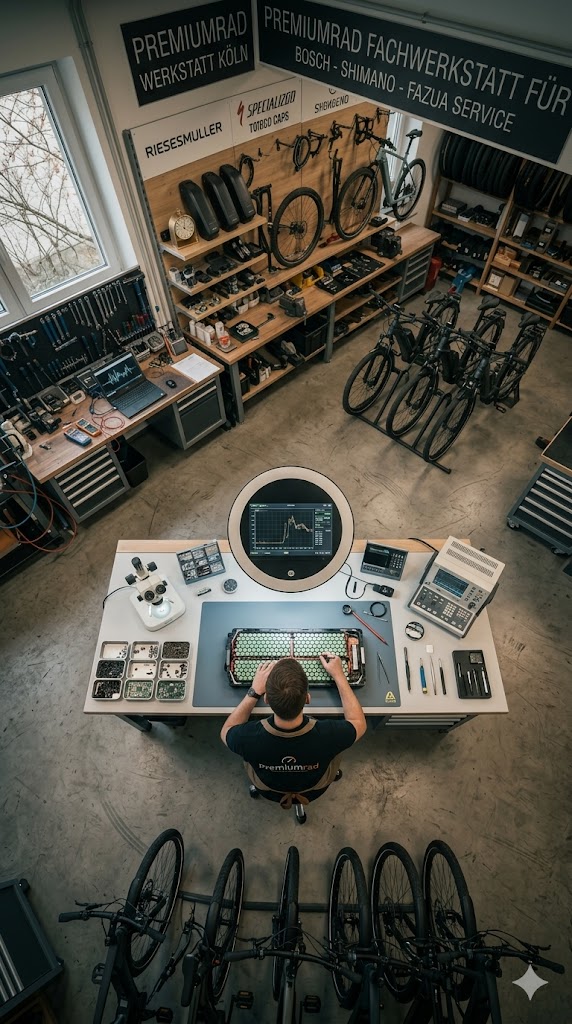 Akkudiagnose an einem E-Bike